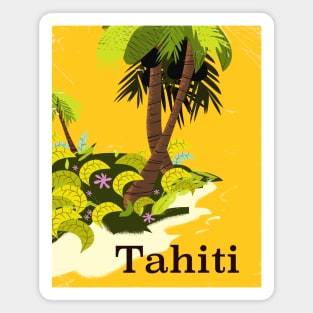 Tahiti vintage style travel poster Magnet